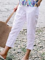 Women's Pure Color Leisure Pants
