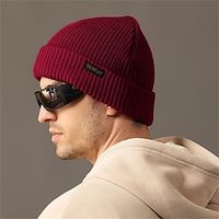 Autumn And Winter Knitted Hat Men's Warm Hat Outdoor Cycling Warm Ear Protection Windproof Knitted Hat miniinthebox