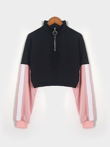 Casual Colouring Long Sleeve Sweatshirt