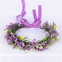 Garland Simulation Silk Flowers Super Fairy Girl Scenic Dance Wreath Headdress Lightinthebox - thumbnail