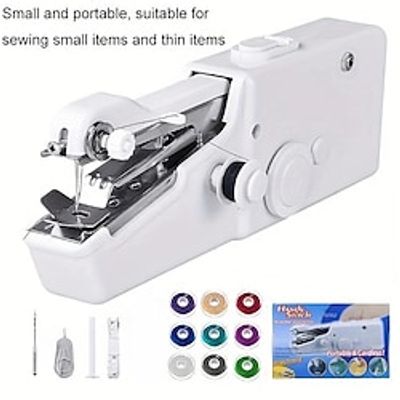 1pc Handheld Portable Sewing Machine Multifunctional Mini Electric Sewing Machine Manual Sewing Machine miniinthebox