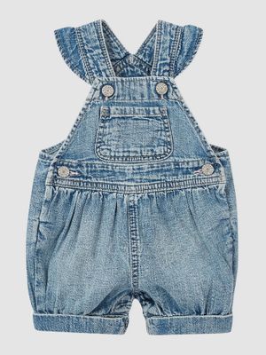 Baby Denim Ruffle Shortalls Baby Denim Ruffle Shortalls
