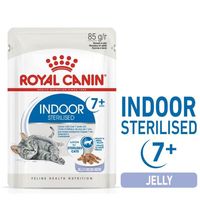 Royal Canin Feline Health Nutrition Indoor 7+ Adult Sterilised Jelly Wet Food Pouches Cat Wet Food