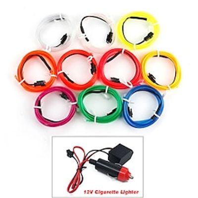 EL Wire Neon Lights Kit DC-12V EL Wire Inverter El Wire Driver EL Panel Driver Cigarette Unit Inverter Neon Glow Strip Light Driver Cigarette Driver for Car miniinthebox