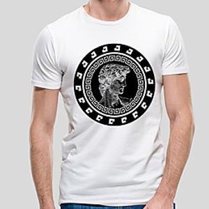 Men's Unisex Tee T shirt Hot Stamping Graphic Prints Portrait Plus Size Print Short Sleeve Casual Tops Cotton Basic Fashion Designer Big and Tall White miniinthebox