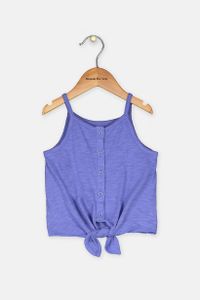 Toddler Girls Knot Hem Top  Indigo