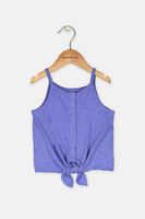 Toddler Girls Knot Hem Top  Indigo - thumbnail