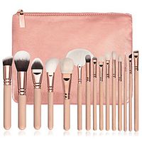 Professional Makeup Brushes Makeup Brush Set 15pcs Professional Full Coverage Synthetic Hair Wood Makeup Brushes for miniinthebox - thumbnail