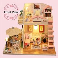 Valentine's Day DIY Crafts With Lights Birthday Gifts Loft Handmade Wooden Puzzles DIY Cabin Building Blocks Toys No dust cover Lightinthebox - thumbnail