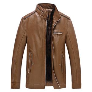 Thick Fleece Leather Jacket