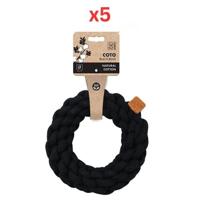 M-Pets Coto Black Ring Small Eco Friendly Dog Toy (Pack of 5)