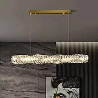 LED Chandelier 80/100/120cm 1-LightDimmable Metal/Crystal Electroplated Finishes Island Nordic Style Cafes Offices Unique Design 110-240V ONLY DIMMABLE WITH REMOTE CONTROL Lightinthebox