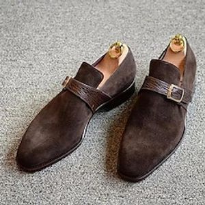 Men's Oxfords Formal Shoes Dress Shoes Walking British Office  Career Party  Evening PU Warm Wear Resistance Loafer Black Brown Dark Blue Fall Winter Lightinthebox