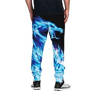 Men's Sweatpants Joggers Pants Trousers Trousers Pocket Drawstring Elastic Waist Dragon Full Length Daily Sports Casual Athleisure 1 2 Micro-elastic Lightinthebox