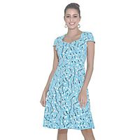 Audrey Hepburn 1950s Vintage Vacation Dress Dress Tea Dress Rockabilly Women's Spandex Costume Blue  Green  Black Vintage Cosplay Party Festival Knee Length Lightinthebox - thumbnail