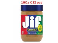 Jif Crunchy Pbtr (Pack Of 12 X 16Oz)