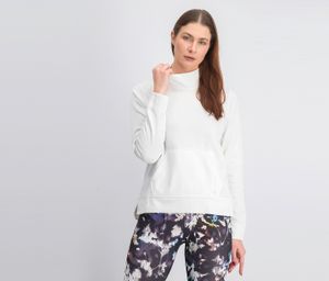 Womens Fleece Mock Mirage Sweater  White