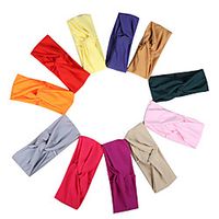 european and american amazon new solid color cross hair lead headband ladies headbands sports antiperspirant headband hair accessories Lightinthebox - thumbnail