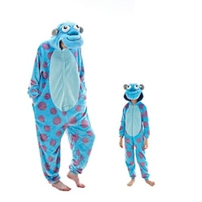 Kid's Adults' Kigurumi Pajamas Nightwear Onesie Pajamas Animal Cartoon Onesie Pajamas Funny Costume Flannel Cosplay For Men and Women Boys and Girls Carnival Animal Sleepwear Cartoon miniinthebox