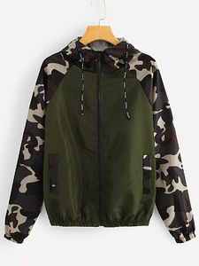 Hooded Patchwork Camouflage Hoodie