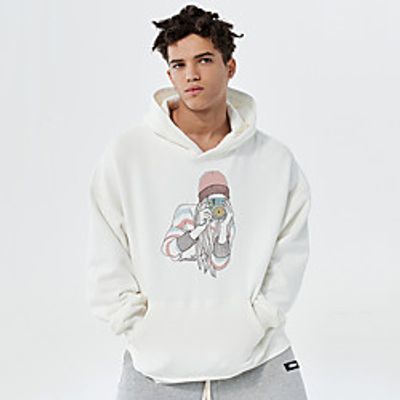 Unisex Hoodie Cartoon Print Casual Casual Hoodies Sweatshirts  Blue Yellow Khaki Lightinthebox