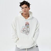 Unisex Hoodie Cartoon Print Casual Casual Hoodies Sweatshirts  Blue Yellow Khaki Lightinthebox - thumbnail