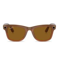 Ray-Ban Meta Glass Wayfarer Shiny Caramel Polar Brown RW4008