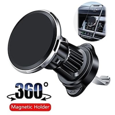 1PC Magnetic Car Phone Holder 360 Degree Rotation Air Vent Car Phone Mount Upgraded Air Vent Hook Clip Phone Car Stand Cellphone Bracket Lightinthebox