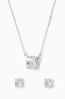 Cubic Zirconia Pendant & Earrings Set - thumbnail