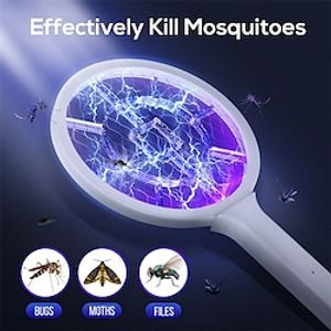 Professional Mosquito Killer Bat USB Rechargeable Electric Racket Kills Mosquitoes Insect Moth Fly Repellent Bug Zapper for Home Lightinthebox