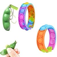 4 pcs Fidget Sensory Toy Set Stress Relief Toys Autism Anxiety Relief Stress Pop Bubble Fidget Toy For Boy Girl Adults Sensory Lightinthebox - thumbnail