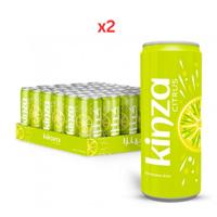 Kinza Carbonated Drink Citrus 250Ml Pack of 30 - Bundle of 2 Cartons