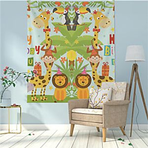 Cartoon Wall Tapestry Art Decor Blanket Curtain Hanging Home Bedroom Living Room Decoration Polyester Cute Animals miniinthebox