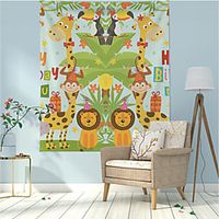 Cartoon Wall Tapestry Art Decor Blanket Curtain Hanging Home Bedroom Living Room Decoration Polyester Cute Animals miniinthebox - thumbnail