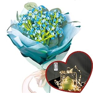 Bouquet Blocks With Remote Control String Lights Building Block Flower White Chrysanthemum Desktop Decoration Small Particles Diy Assembling Toy Creative Puzzle Toy Festival Gift Valentine's Day Lightinthebox