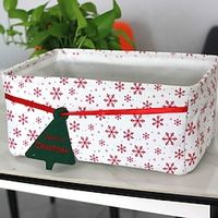 Christmas Theme Snowflakes Box, Large Capacity Cosmetic Basket, Perfect Festival Gift Storage Box Lightinthebox - thumbnail