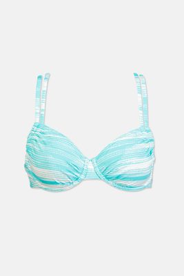 Womens Underwired Non Padded C Bikini Top Aqua Blue Womens Underwired Non Padded C Bikini Top Aqua Blue