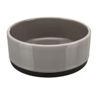 Trixie Ceramic Bowl With Rubber Bottom For Dog - Grey 0.75L