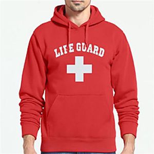 Men's Plus Size Pullover Hoodie Sweatshirt Text Print Hooded Daily Fitness Hot Stamping Sportswear Basic Hoodies Sweatshirts  Long Sleeve Blue Gray Black miniinthebox
