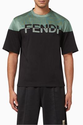 Logo T-shirt in Mesh Jersey Logo T-shirt in Mesh Jersey