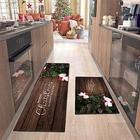 Christmas Floor Mat Household Cartoon Strip Kitchen Mat Anti Slip and Dirt Resistant Mat Doormat for Entry Lightinthebox - thumbnail