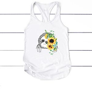 Women's Yoga Top Racerback Fashion White Black Gray Cotton Fitness Gym Workout Running Tank Top T Shirt Sport Activewear Moisture Wicking Quick Dry Lightweight Breathable High Elasticity Lightinthebox