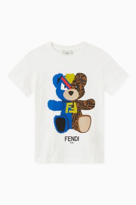 FF Bear Graphic Print T-shirt in Cotton FF Bear Graphic Print T-shirt in Cotton