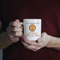 1pc 11oz Despite the Look on My FaceYou're Still Talking Sarcastic Funny Gift Coffee Mug for Christmas Friends ColleaguesGag Gift Coffee Mug for Coffee Lovers Lightinthebox