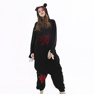 Women's Pajamas Winter Kigurumi Pajamas Winter Onesies Jumpsuits Animal Cartoon Comfort Funny Soft Home Daily Bed Cotton Warm Hoodie Long Sleeve Pocket Hoodie Winter Fall Brown Black  Pjs Lightinthebox