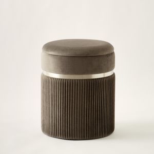 Cylindrical Fabric Ottoman - 36x36x44 cms