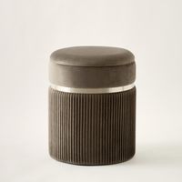 Cylindrical Fabric Ottoman - 36x36x44 cms - thumbnail