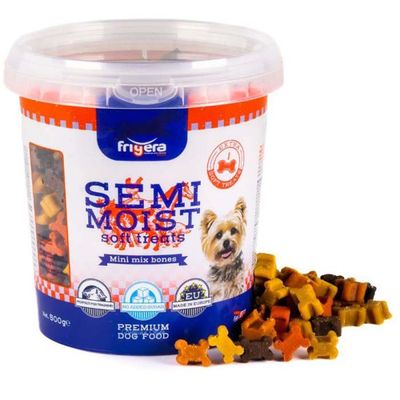 Frigera Semi-Moist Soft Treats Mini Mix Bones 500 G ( Buy 1 Get 1 Free )