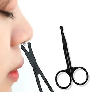 Nose Hair Scissors Stainless Steel Round Head Beauty Trimmer Nose Hair Trimmers Portable Ergonomics Nose Hair Cutter Tools miniinthebox