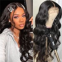 HD Transparent Lace Front Human Hair Wigs 13x6 180% Brazilian Body Wave Wig Lightinthebox - thumbnail
